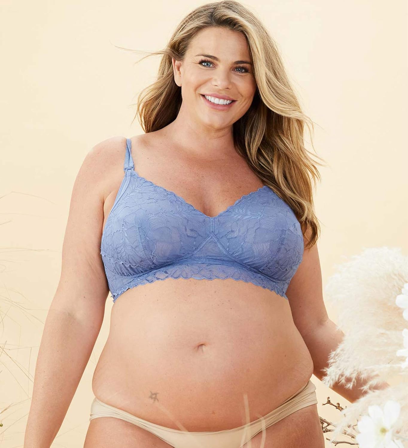 Cake Maternity Chantilly Wire Free Lace Nursing Bralette for Breastfeeding, Wireless Maternity Bra at  Women’s Clothing store