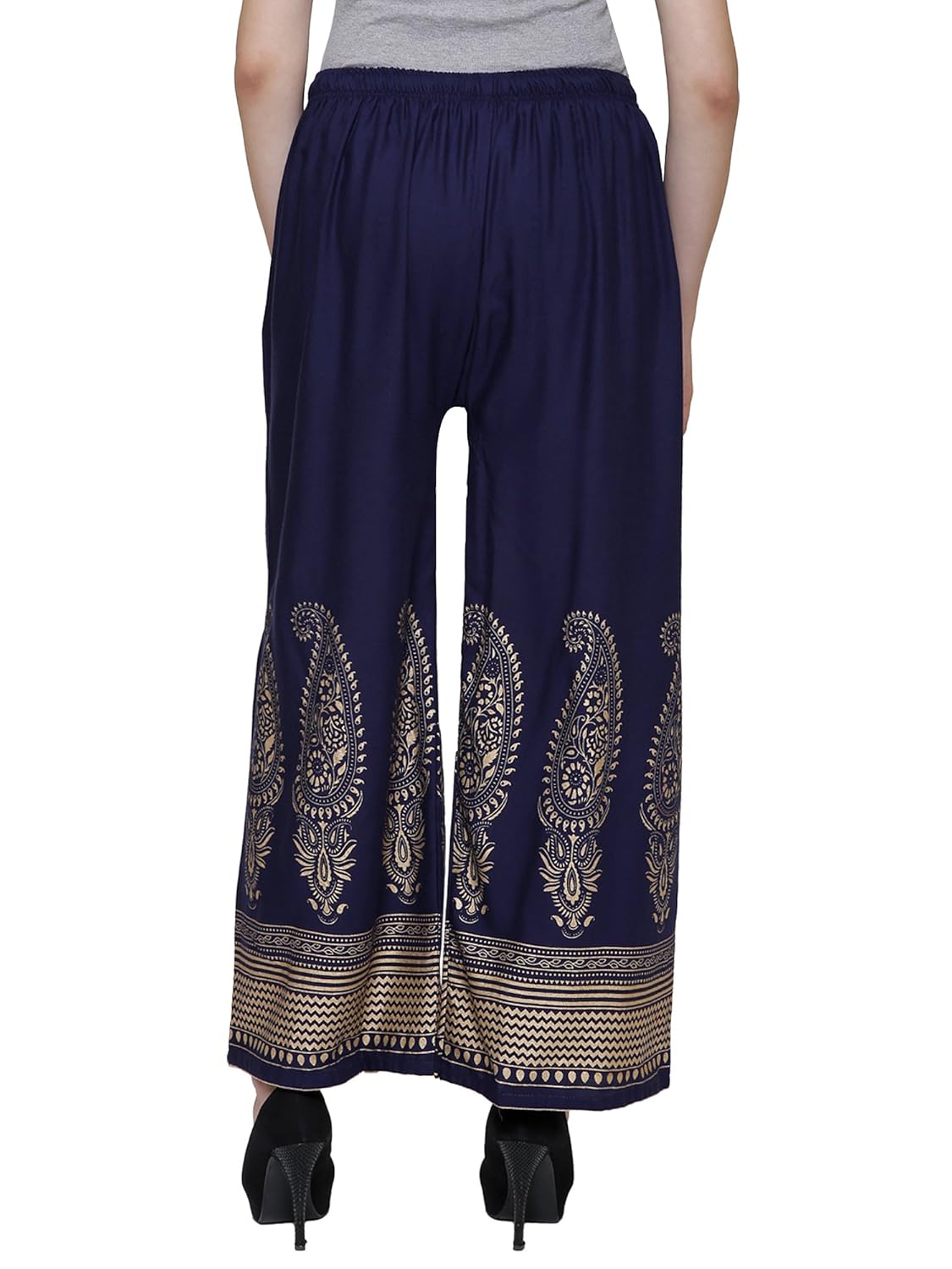 damen mode women's palazzo bottom (dmpp17000_dark blue_free size)