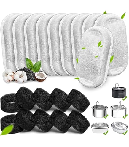 Amazon.com: Cat Water Fountain Filters, 48 Pack Replacement Filters for  108oz/3.2L& 67oz/2L Stainless Steel Dog Water Fountain : Tools & Home  Improvement