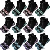 Bemeol Girls Socks 12 Pairs Ankle Socks for Girl Running Athletic Low Cut Sock Cotton Sports Sock