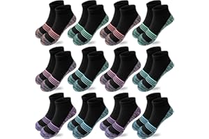 Bemeol Girls Socks 12 Pairs Ankle Socks for Girl Running Athletic Low Cut Sock Cotton Sports Sock