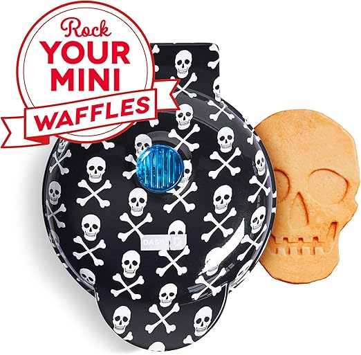 skull mini waffle maker for halloween