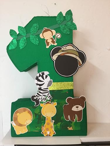 Amazon Com Mickey Safari Number 1 Pinata Mickey Safari Birthday Party Mickey Mouse Jungle Baby And Mickey Handmade mickey safari number 1 pinata mickey