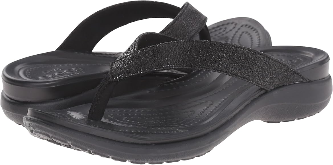 crocs women's capri v shimmer flip flop