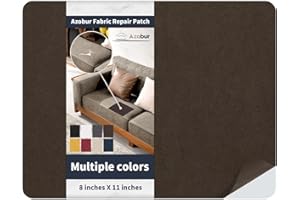 Azobur Velvet Patch,Self-Adhesive Rectangular Flannel Fabric Patch,Multicolor Available Anti Scratch Velvet 8X11 Inch Peel and Stick for Sofas, Automotive Interior, Handbags,and Pillow (Dark Brown)