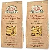 Rustichella d'Abruzzo Penne Pasta (Pack of 2), 500g Each - Classic Durum Wheat Short Quill-Shaped Pasta - Perfect for Sauces and Baked Dishes - Cooks in 10-12 Minutes - Authentic Italian Pasta