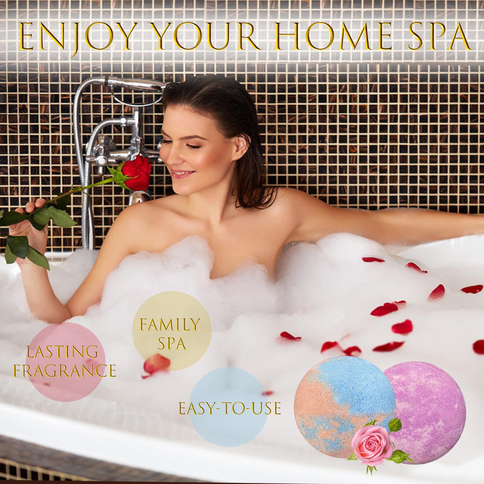 Bath Bombs for Women Gift Set, 15 Pcs Handmade Bubble Bathbombs, Shea & Coco Butter Dry Skin Moisturize, SPA Relaxing Gifts for Women & Men, Her, Girls, Wife, Birthday