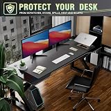 K KNODEL Large Office Leather Desk Mat 120x43cm Dark Gray view 5