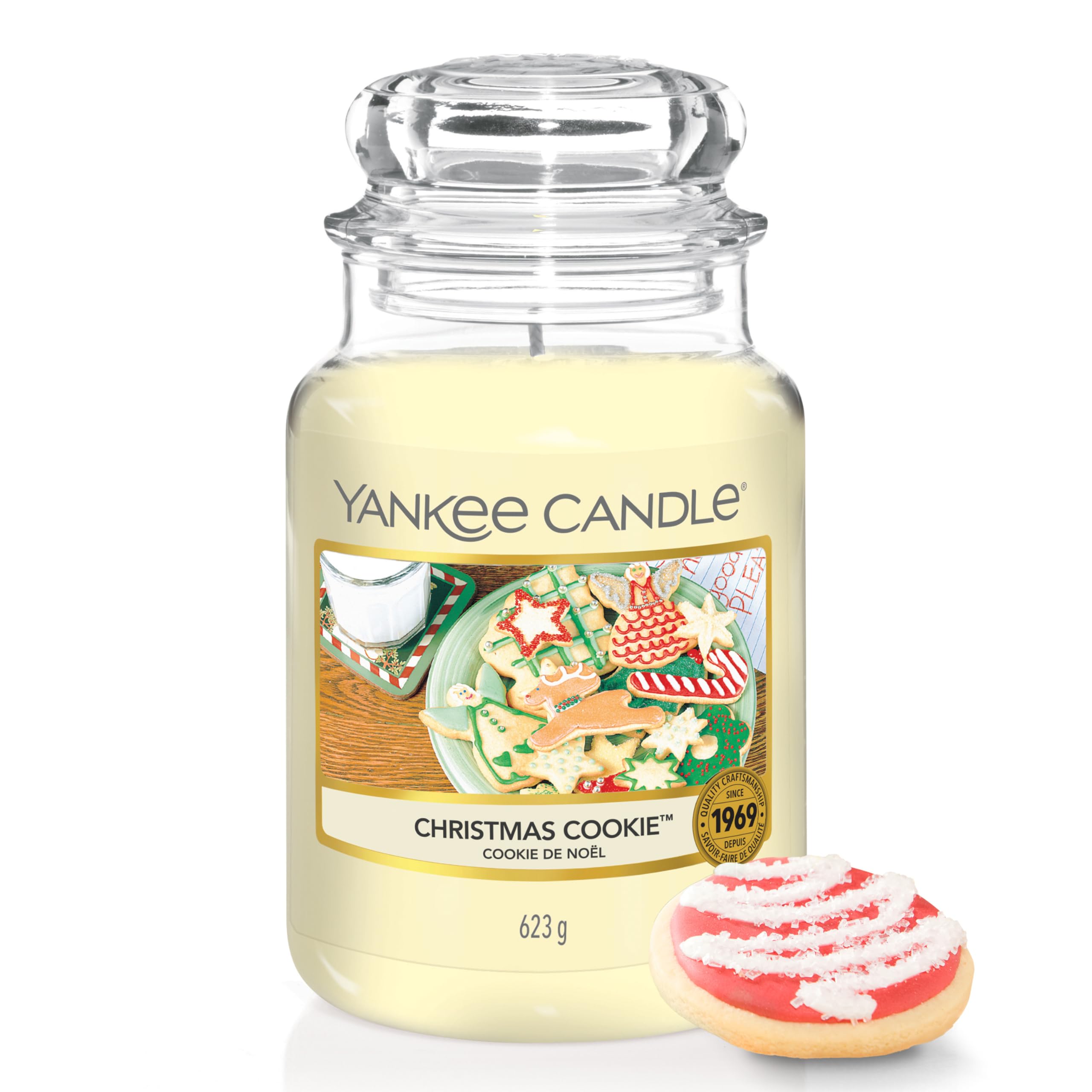 Yankee Candle Scented Candle | Christmas Cookie Large Jar Candle | Long Burning Candles: up to 150 Hours