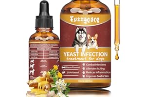 FUZZYCARE Natural Yeast Infection Treatment for Dogs, Dog Ear Infection Treatment & Dog Yeast Infection Treatment, Ear Infection Treatment for Dogs Help Supports Allergy, Itch & Inflammation Relief