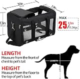 GRTLPOK Soft Sided Pet Carrier Bag 20x13x13 in Black for Cats Dogs 25 lb view 2