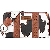 Wrangler Wallet Purse for Women Western Aztec Clutch Wristlet Wallet with Credit Card Holder