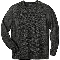 KingSize Men's Big & Tall Quarter Zip Mock Neck Lightweight