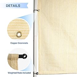 E&K Sunrise 9'Wx18'L Pergola Shade Cover with