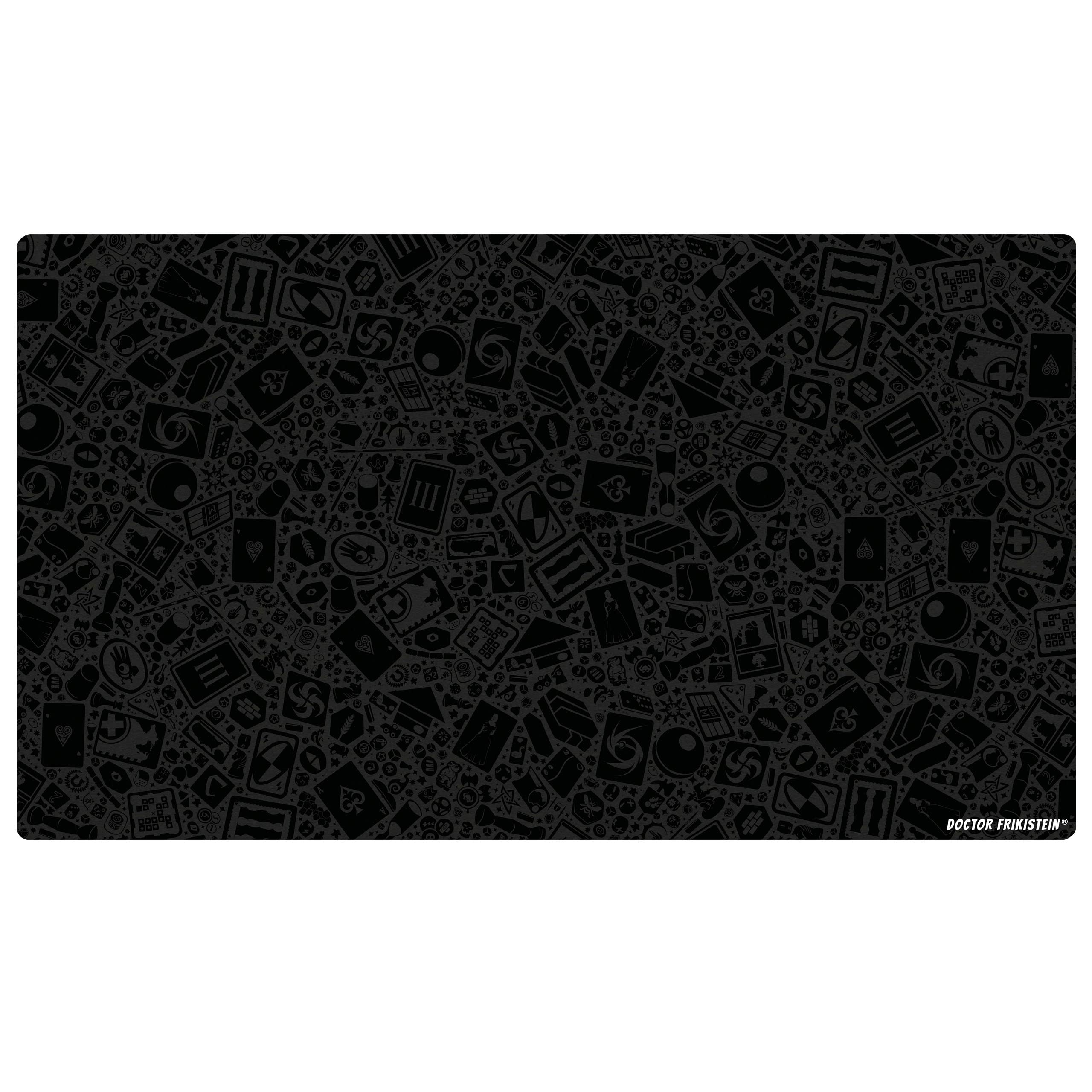 Doctor Frikistein NEOPRENE PLAY MAT | Specialized Tabletop Mat for Board Games, Dice and Cards | WATERPROOF, NON-SLIP and ROLLABLE (Gaming-Black 140x80cm)