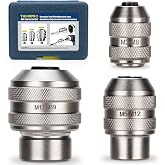 Thinkpro Adjustable Tap Socket Set for Ratchet Wrench 1/4" 3/8" 1/2" Drive | Fits Taps, Reamers, Screw Extractors with Square Shank, M3-M19, Cr-Mo Steel, for Tight Spaces, Storage Case