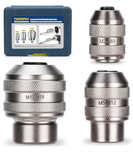 Eyech Lot De 8 Douilles Carrées Pour Taraud 1/4" Et 3/8" - Acier Carbone Pour Tarauds Jusqu'à 1/2" Et 1/8" NPT