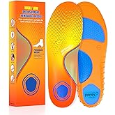 Plantar Fasciitis Insoles for Men & Women,High Arch Support Insoles for Pain Relief, 220+lbs Removable Insoles for Flat Feet,Birthday Gifts for Men Women Dad Mom,Stocking Stuffers Christmas Gifts（L