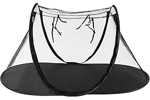 Cat Tent Outdoor, Realife Two Doors Pet Enclosure Pop Up Tent, Indoor Pet Tent Playpens for Cats and Small Animals in Deck, Yard, Patio, Park, Portable Exercise Tent with Carry Bag (Black)