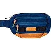 Wilderdog Utility Fanny Pack stores Treats, Balls, Keys in 3 Pockets with adjustable strap and Poop Bag dispenser (Pacific Blue)
