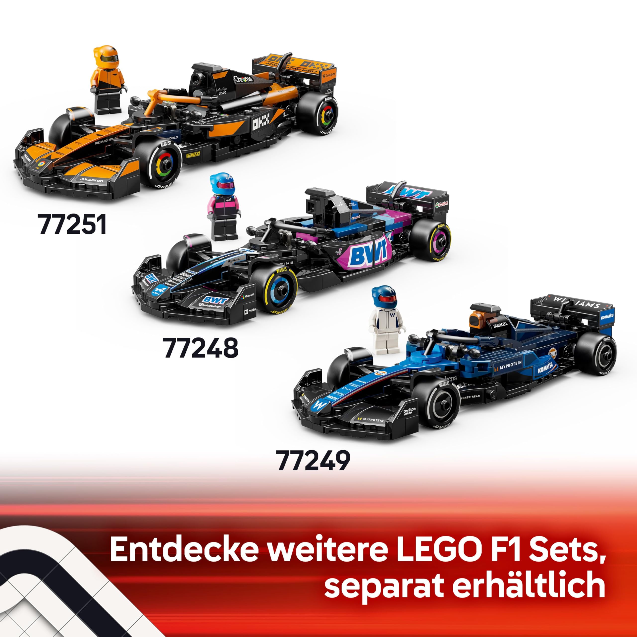 LEGO Speed Champions Mercedes-AMG F1 W15 Rennauto - Spielzeug mit Formel 1 Minifigur - Modell Auto zum Sammeln und Bauen - Geschenk für Jungen & Mädchen ab 10 Jahren oder Erwachsene Fans 77244 7