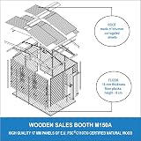 TIMBELA Wooden Market Stall House Garden Bar Kiosk 263x336cm Shiplap M150A view 9