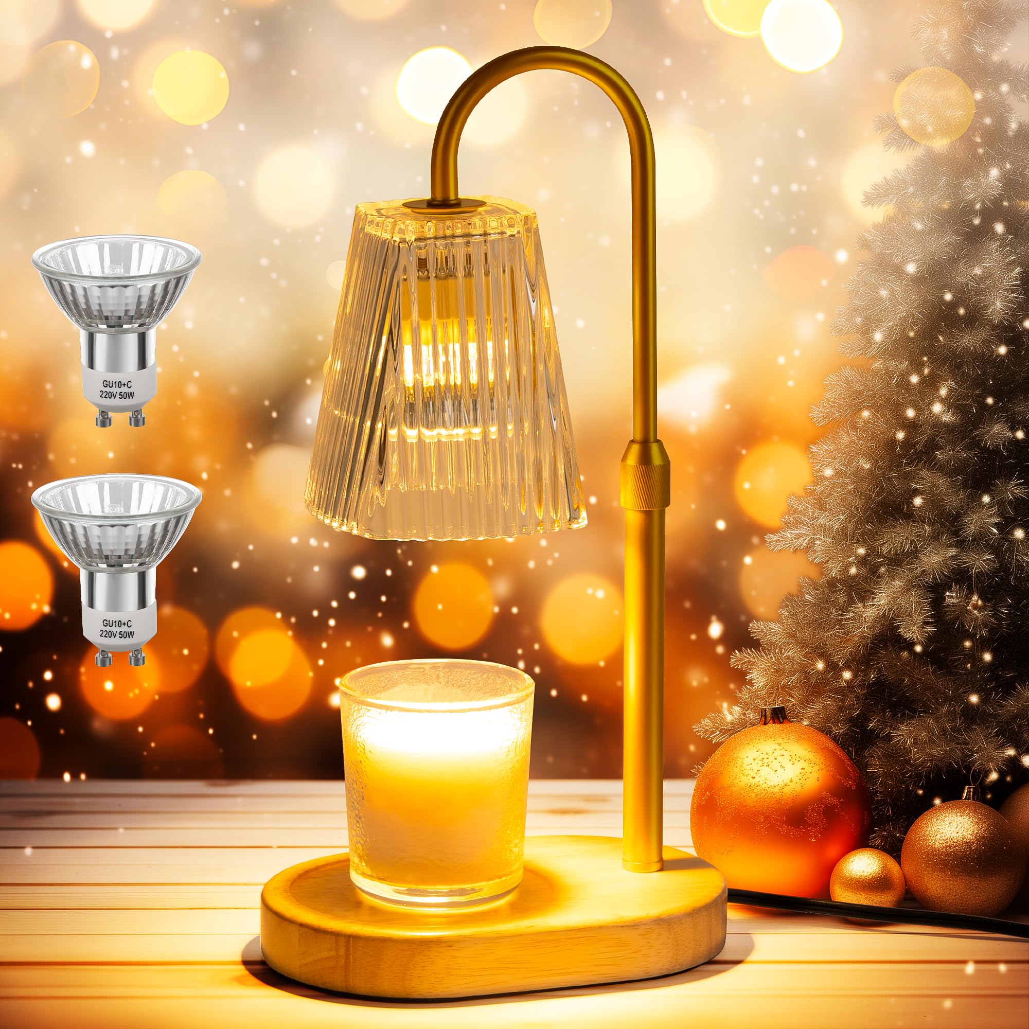 JEKEMORYE Candle Warmer Lamp Clear