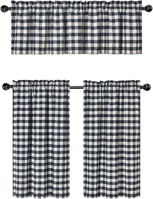 Amazon Com Goodgram 3 Pc Plaid Country Chic Cotton Blend Kitchen
