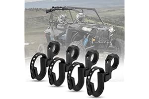 ALAVENTE 4 PCS Universal UTV Gun Holder Rack Mounting Brackets Compatible with 1'' 1.25'' 1.5'' 2'' Round Roll Bar for Polaris Ranger RZR General Can AM Maverick X3 Defender