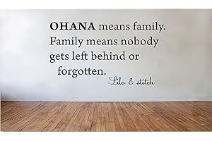 Blinggo Ohana Means Family Removable Vinyl Wall Decal Home Dicor
