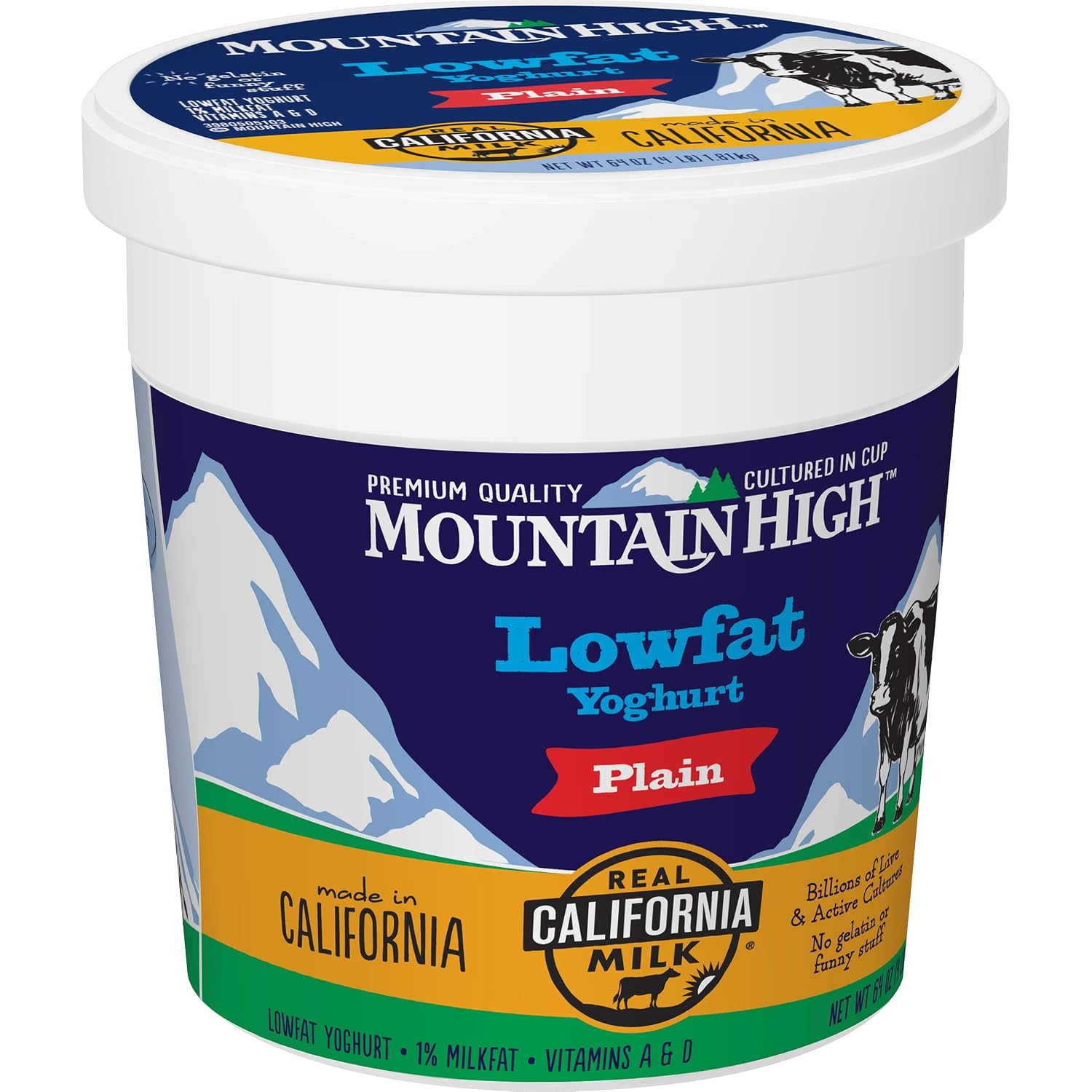 Mountain high low fat plain yogurt (075270410514)