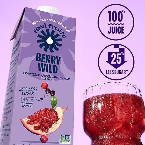 REVL FRUITS BERRY WILD CRANBERRY, POMEGRANATE, ACAI FLAVORED 32 FL OZ