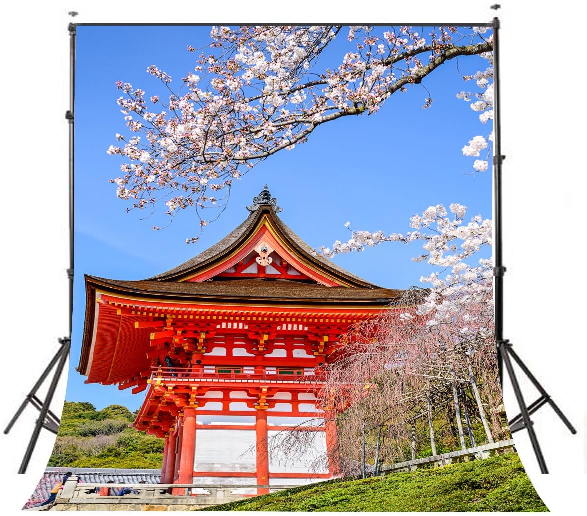 Amazon Com Lyly County 5x7ft Japanese Red Architecture Cherry
