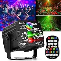 Party Lights - Laser Light Strobe Stage Effects, Disco Ball Party Light with Remote Control, USB Powered DJ Light for Bar Rav