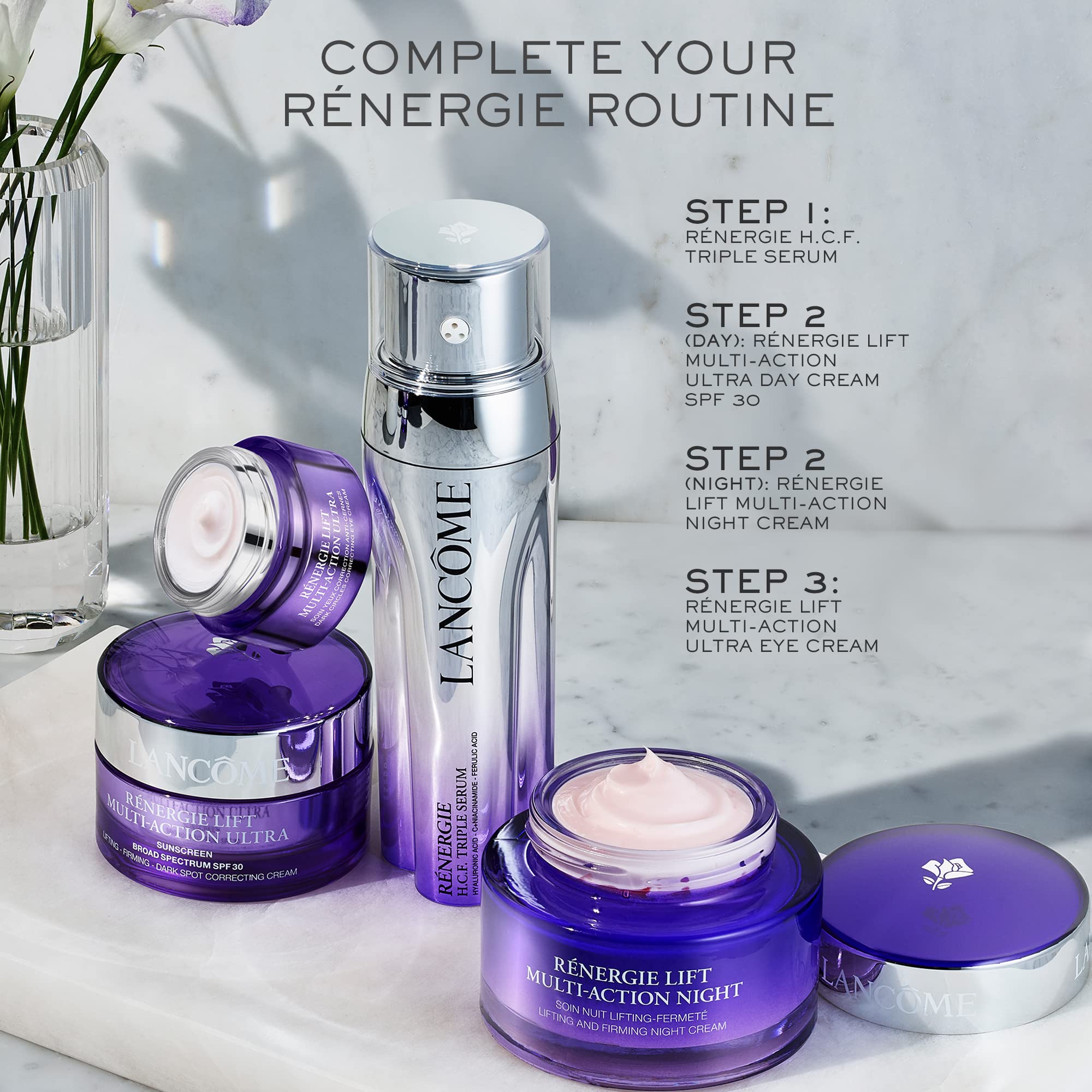 Lancôme Rénergie Lift Multi-Action Ultra Eye Cream - For Lifting & Dark Circles - With Caffeine, Hyaluronic Acid & Linseed Extract - 0.5 Fl Oz