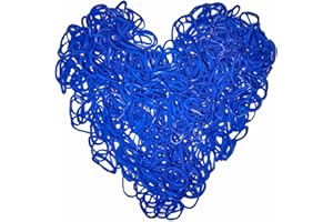 Yowamho 900 Dark Blue Rubber Band with 24 S-clips and 1 Small Crochet, Elastic.