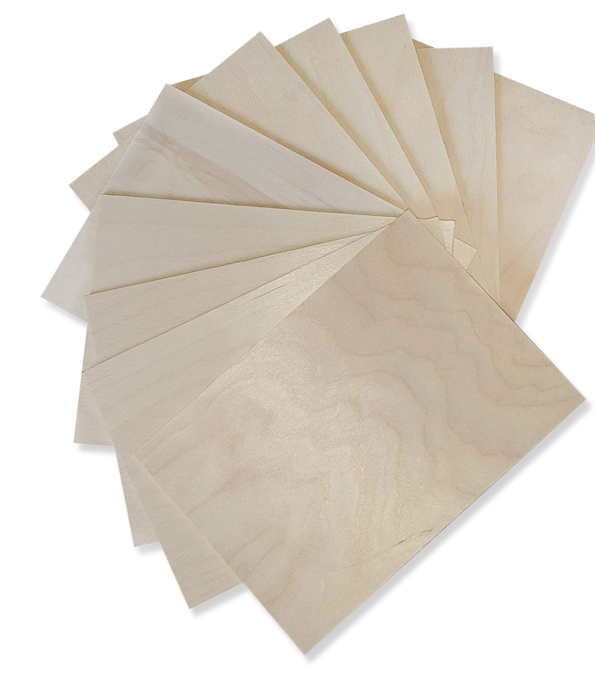 WoodLab - 6 mm - Birch Plywood Panels | 6 mm (±0.5 mm) 42 x 29.7 | Rough Wood Boards for Crafts, Pyrography, Traforo, CNC, Laser, Wood to Decorate, Decoupage, Engraving (5)