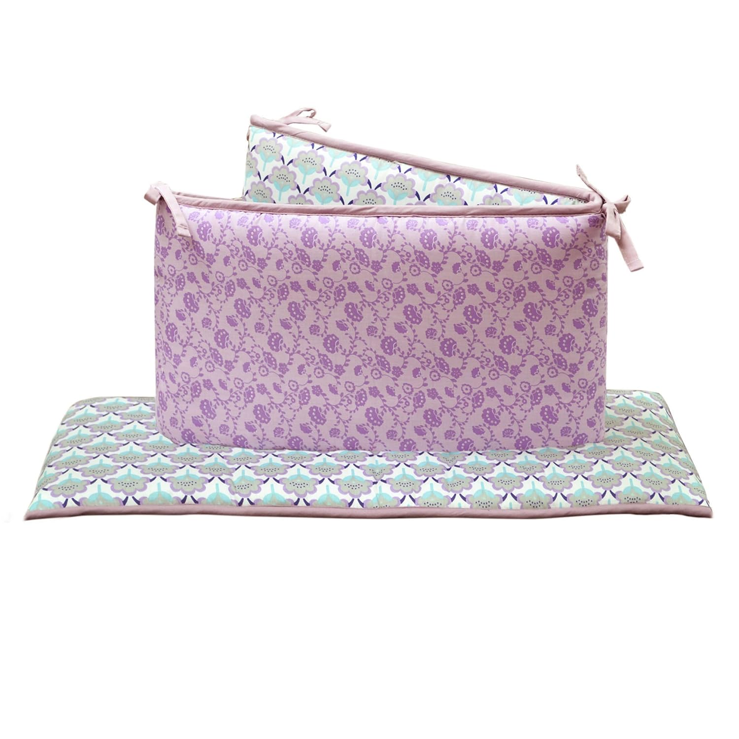 purple crib bumper