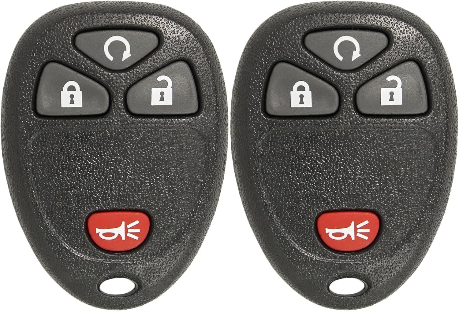 2 New Keyless Entry 4 Button Remote Start Car Key Fobs for Select GM w/FREE DIY Programming