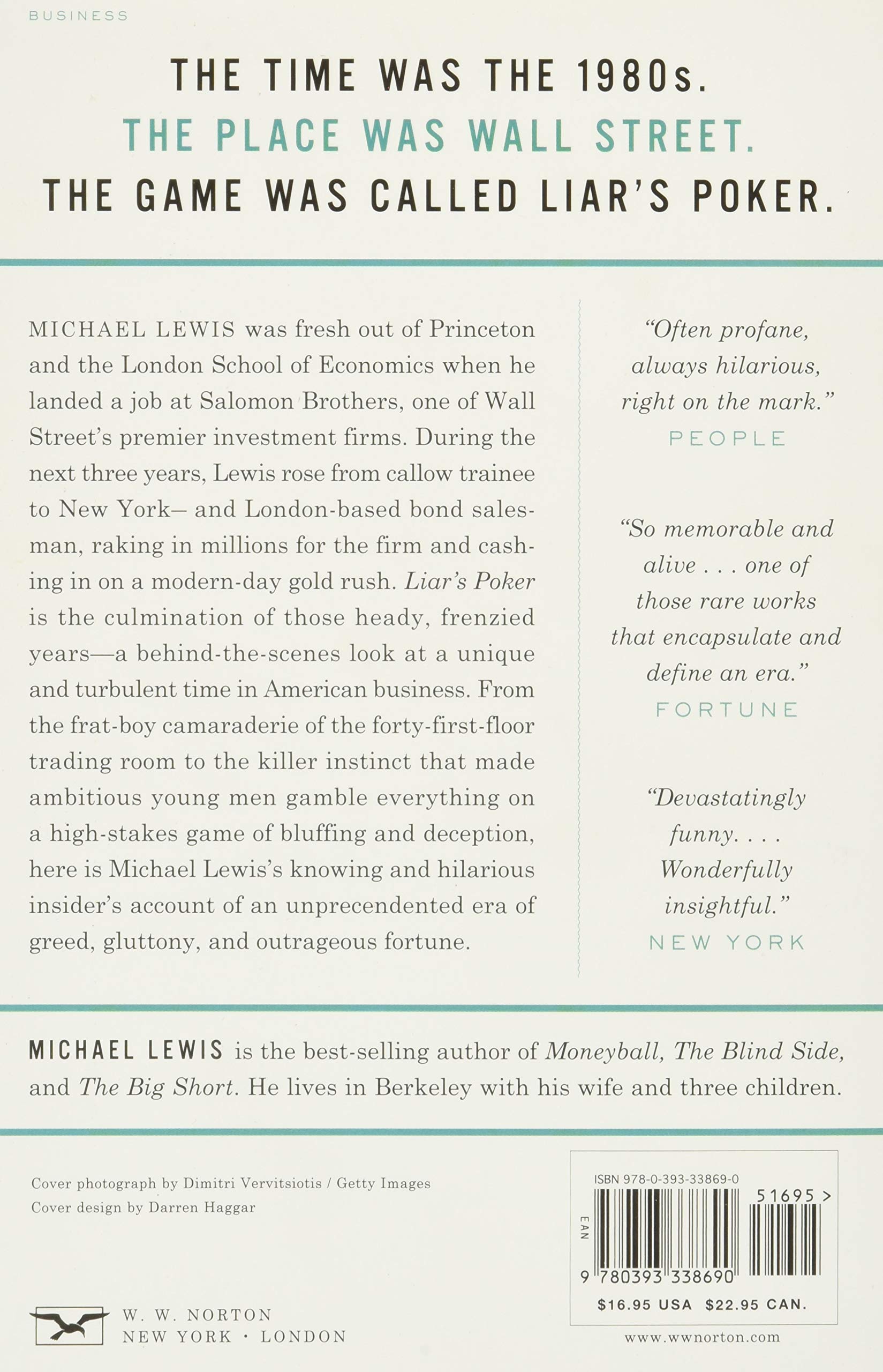 Liars Poker Norton Paperback Amazon De Lewis Michael Fremdsprachige Bucher