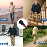 Life Folding Walking Stick for Women & Men – Lightweight Aluminium Cane 84-94cm view 9