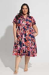 CARCOS Womens Plus Size Dresses 3X Blue Pink Floral