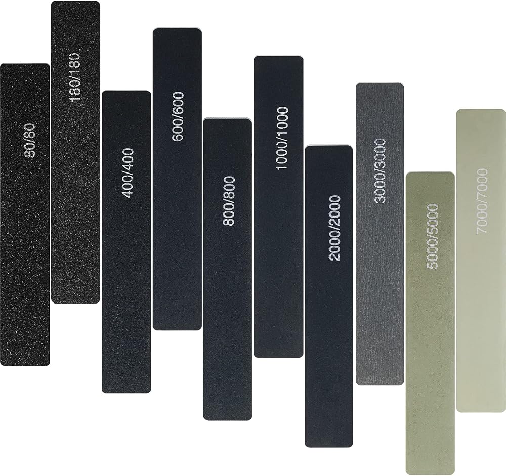 Honoson 10 Pcs Sanding Sticks Set Grits 80 180 7000 for Plastic Models