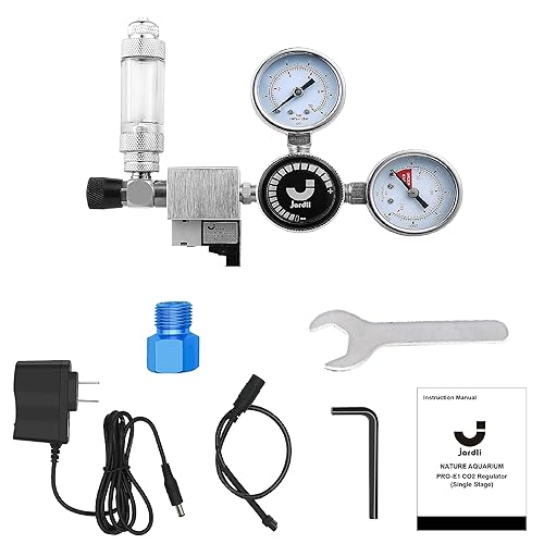 JARDLI Aquarium CO2 Regulator with Solenoid Dual Gauges Bubble Counter for Planted Tank CO2 Injection System Adjustable Output Pressure PRO E1 in Saudi Arabia Whizz Air Pump Accessories