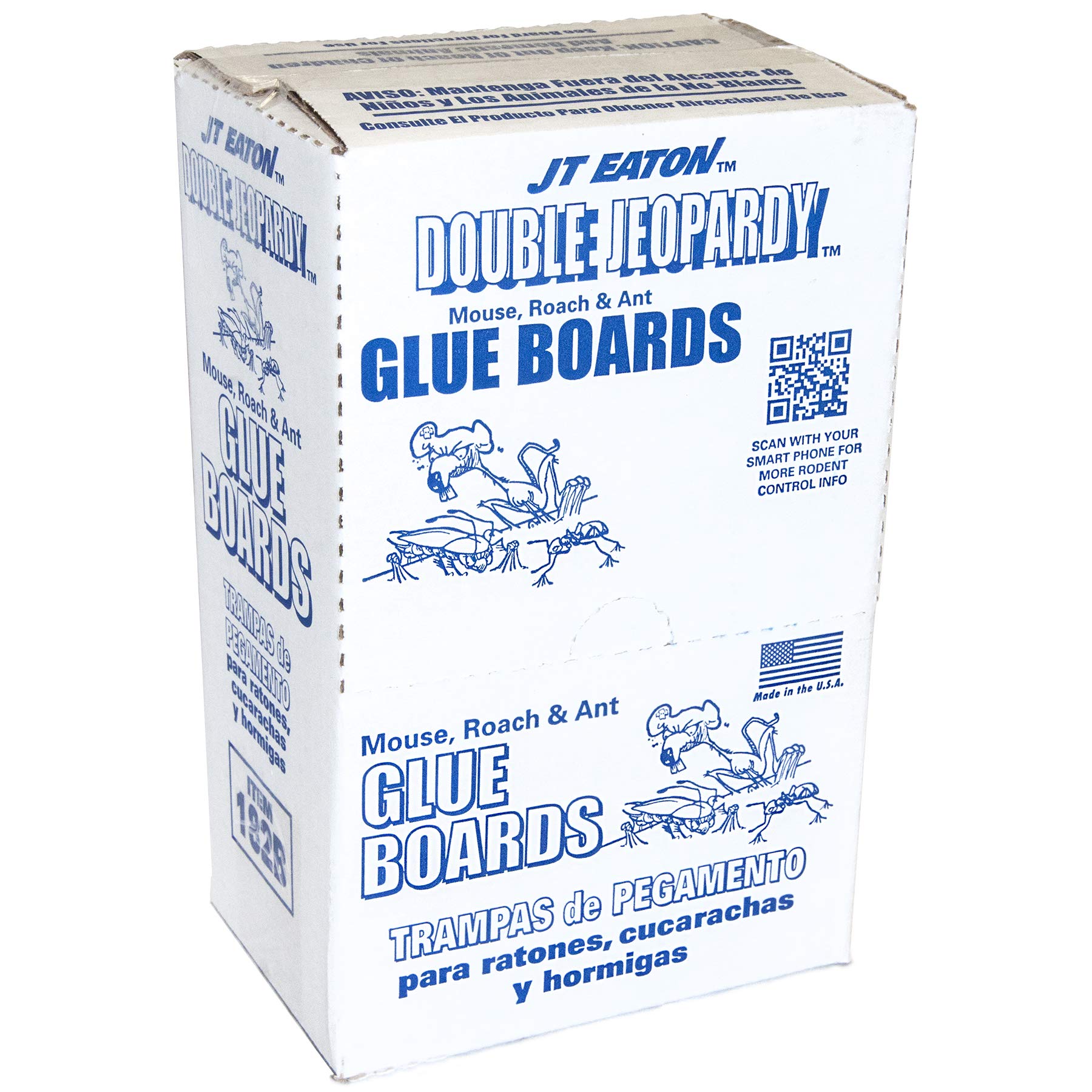 JT Eaton Double Jeopardy 182B Glue Board with Release Paper, 5-1/4