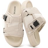 Mbqrbqia Recovery Slides for Men and Women, Adjustable Arch Support Sandals | Sport slides with adjustable strap, thick cushioned non-slip sole and wide fit for recovery, walking, beach and casual wear.