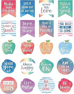 Teacher Created Resources Watercolor Words to Inspire Planner Stickers - 8193