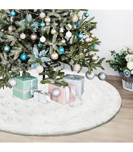Jupe De Sapin De Noël - Collier Décoratif Pour Base D'Arbre - Tissu Non Tissé, Diamètre 40-60 Cm