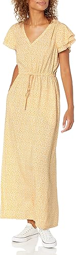 Amazon-Marke: Goodthreads Damen dresses Georgette Ruffle-sleeve Maxi