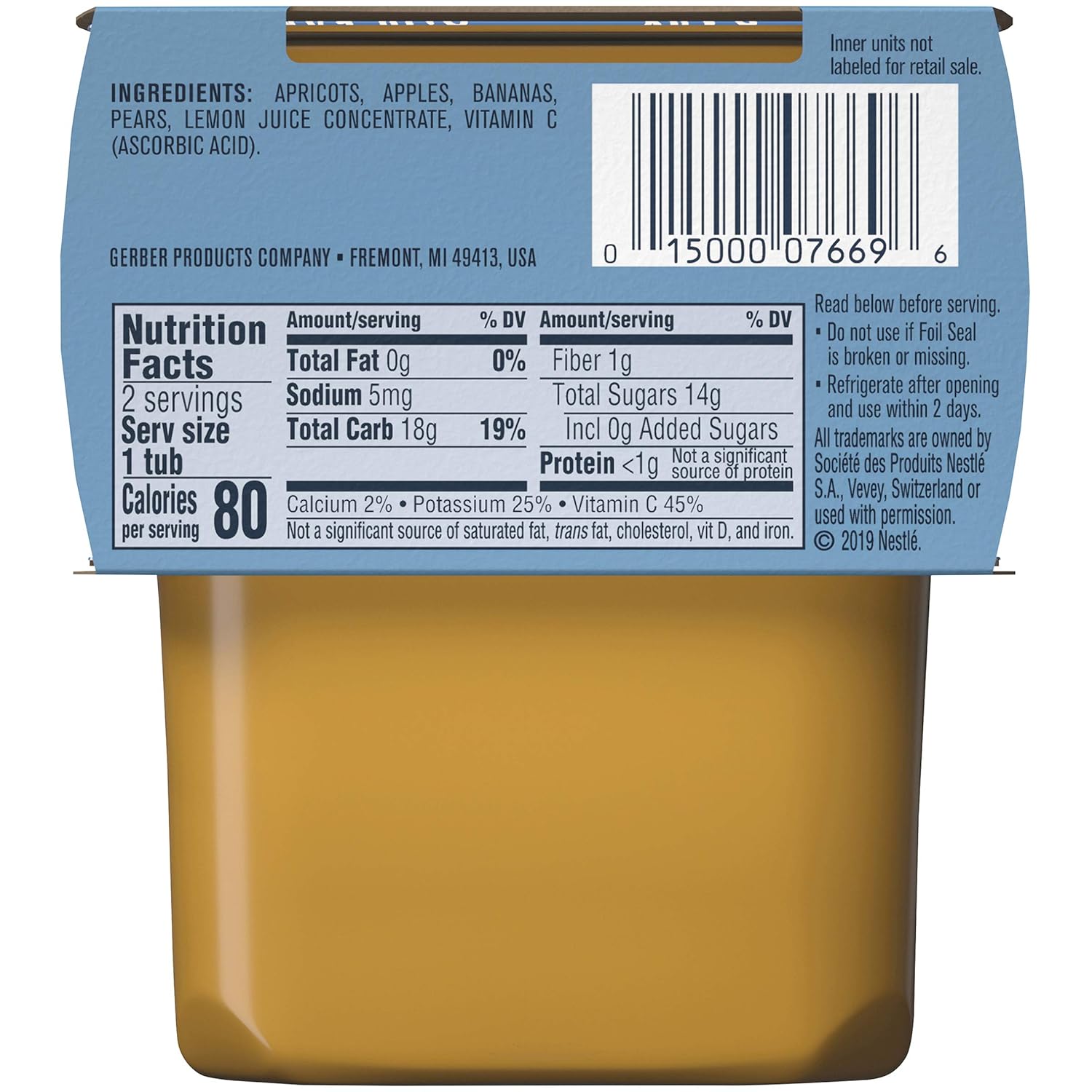 apricot mixed fruit gerber